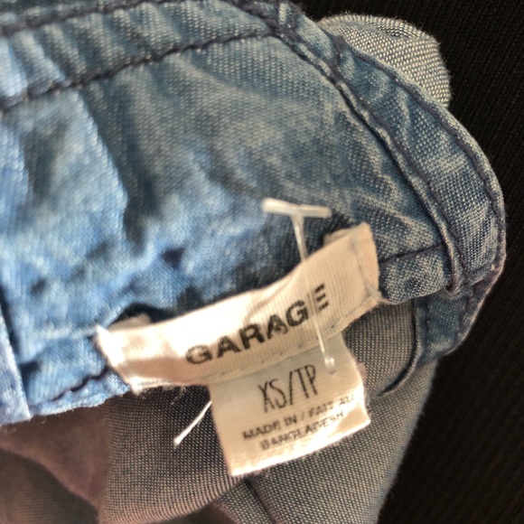 Garage lightweight denim drawstring shortalls - Picture 4 of 13
